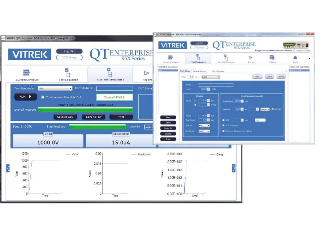 QTE-9 Vitrek Software New