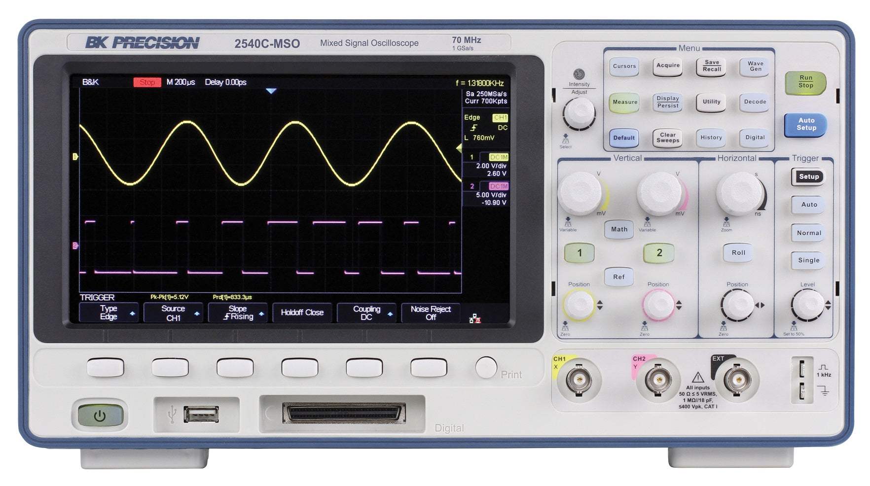 2540C-MSO B&K Precision Mixed Signal Oscilloscope New