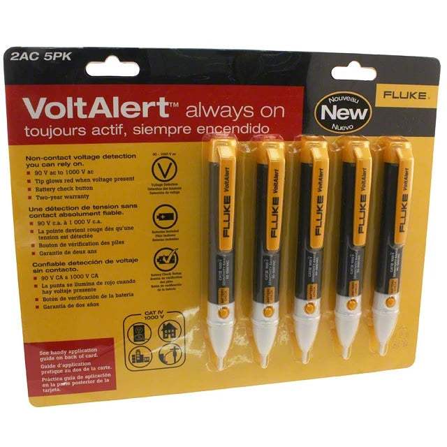 FLK2AC/90-1000V5PK Fluke Voltage Detector New